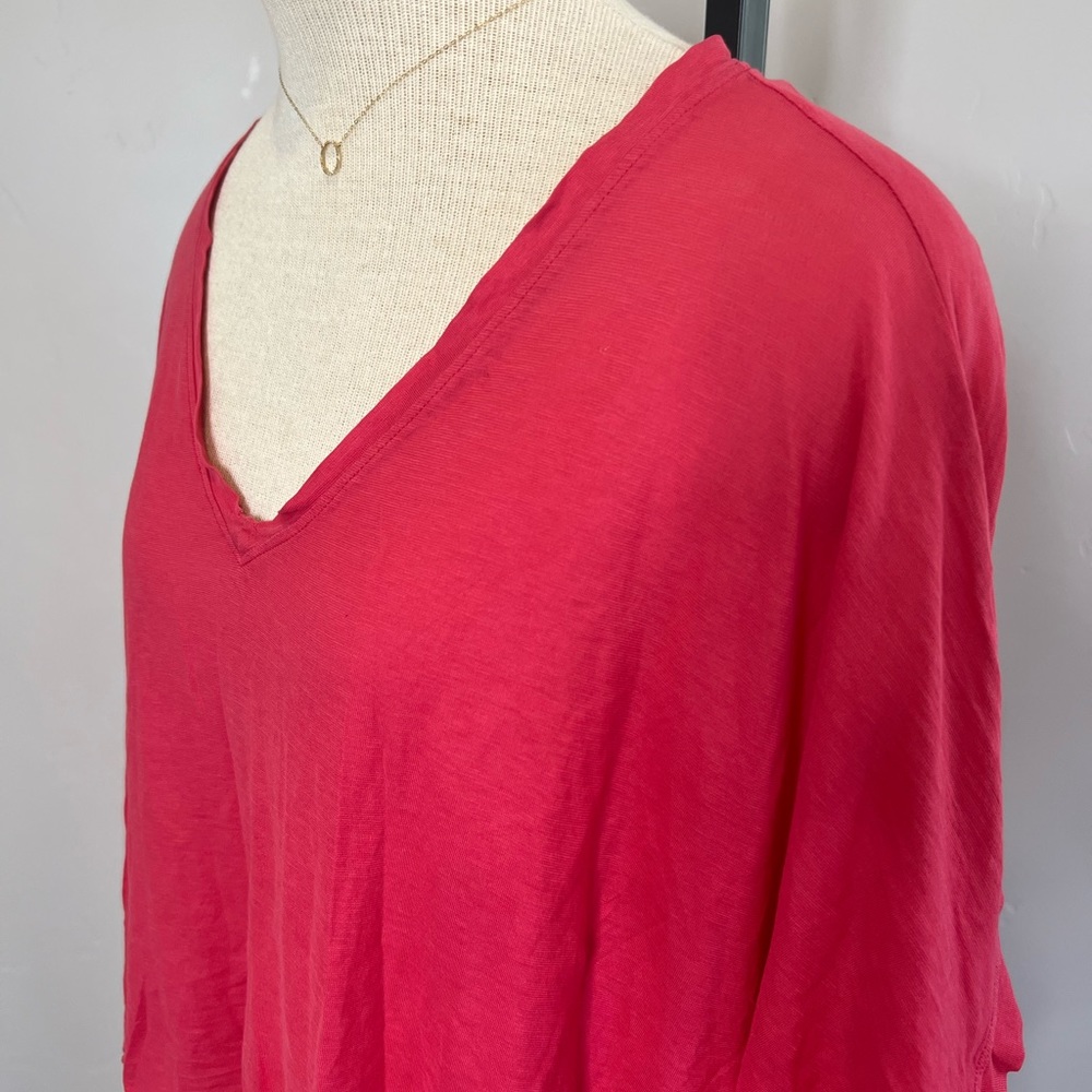 Cotton Wide Necked Dolman Sleeve Top